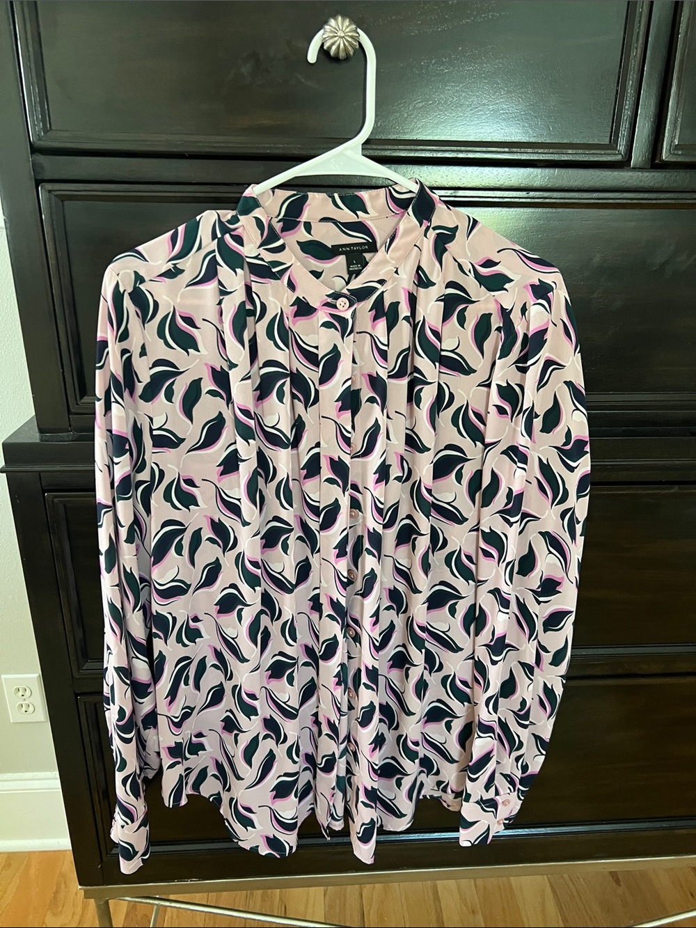 Ann Taylor Abstract Print Dress Shirt